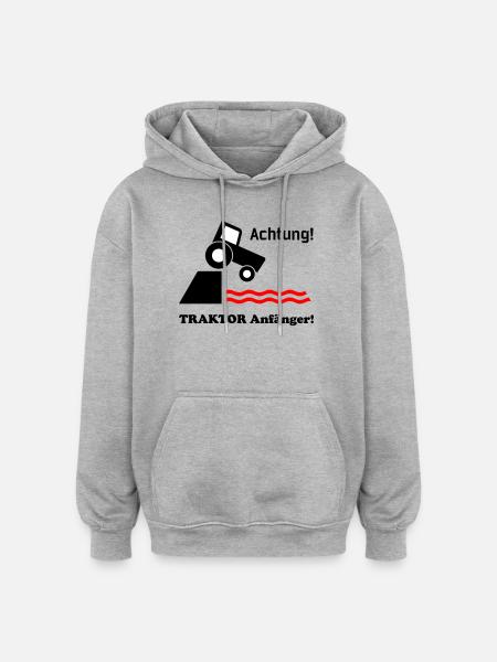 Tractor Beginners - Oversized Unisex Hoodie - heather grey