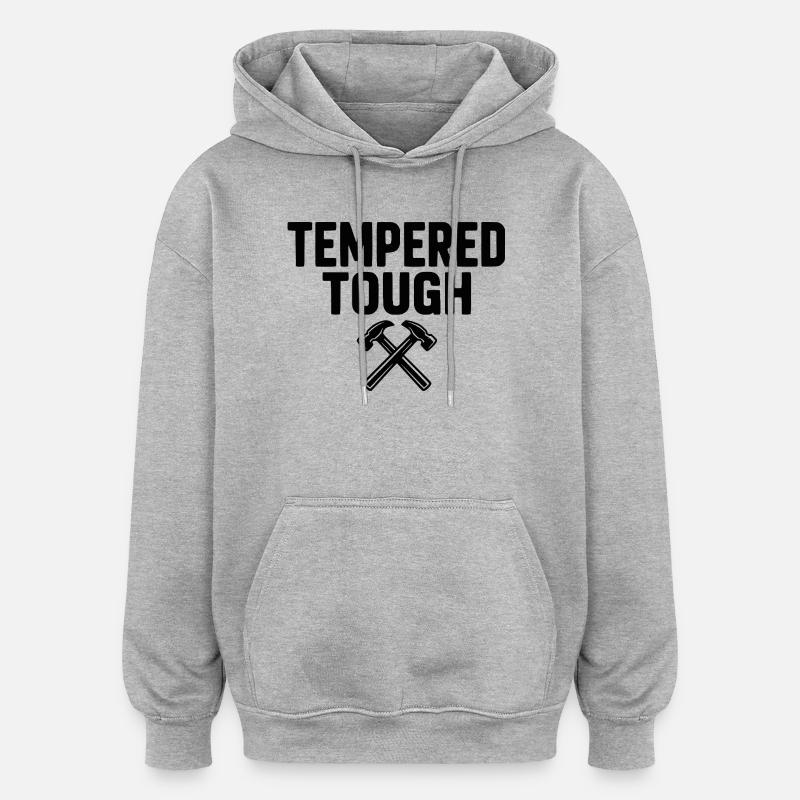 Dur Tempéré - Sweat à capuche oversize unisexe - gris chiné