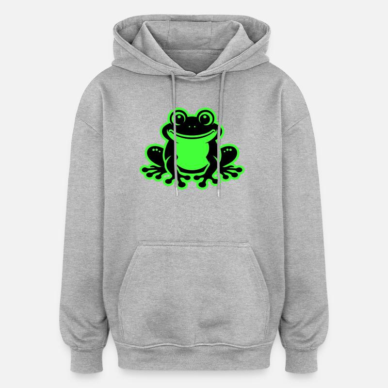 Toad Comic Frog - Oversized Unisex Hoodie - heather grey