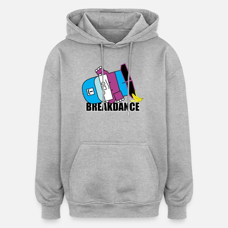 Bot de breakdance banane - Sweat à capuche oversize unisexe - gris chiné