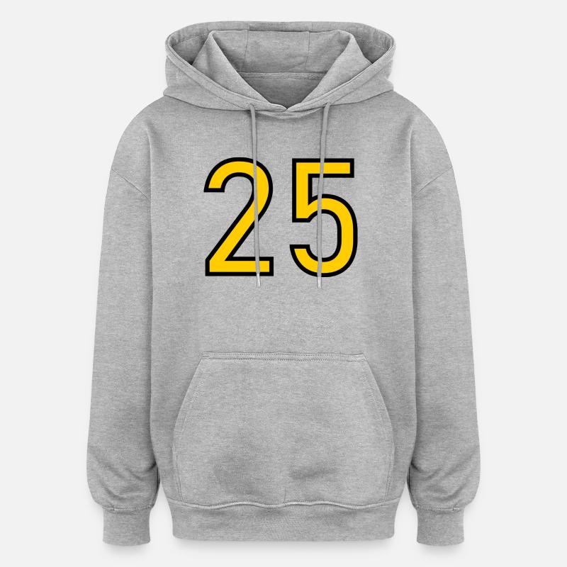 HAPPY BIRTHDAY. JOYEUX ANNIVERSAIRE. ANNIVERSAIRE. - Sweat à capuche oversize unisexe - gris chiné