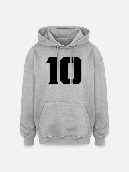 10 - Oversized Unisex Hoodie - heather grey