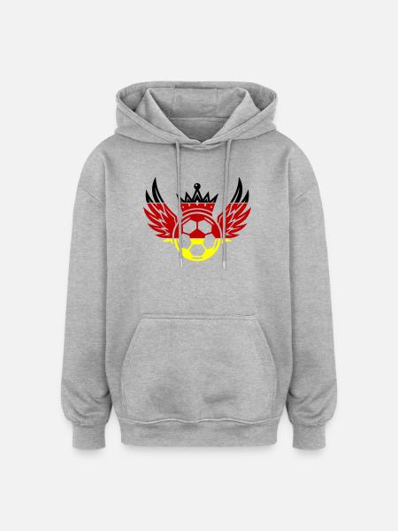 Football Germany Krone - Oversized Unisex Hoodie - heather grey