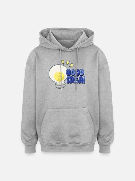 Good Idea Light Bulb Comic - Oversized Unisex Hoodie - heather grey