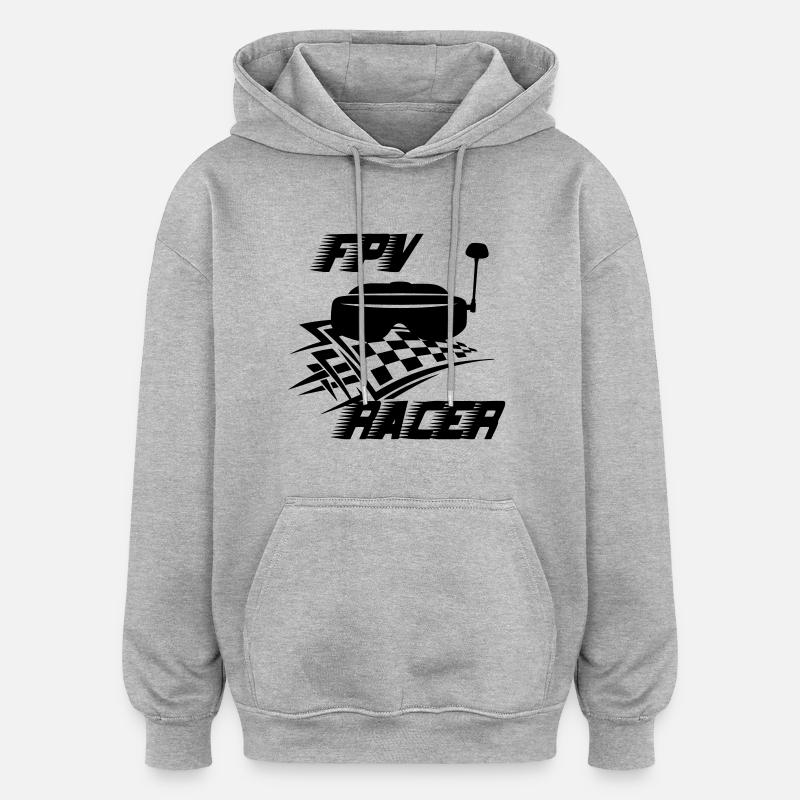FPV Racer - Sweat à capuche oversize unisexe - gris chiné