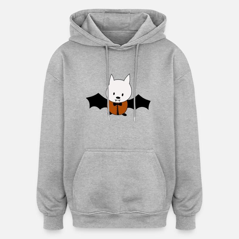 M. Bat – Le Gentle-Vampire - Sweat à capuche oversize unisexe - gris chiné