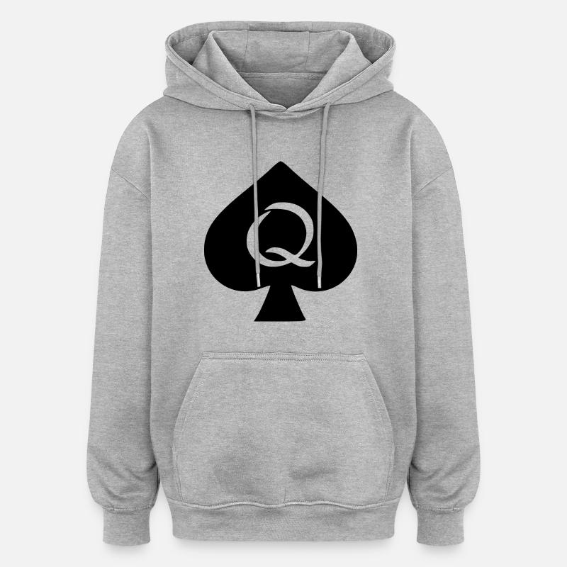 DAME DE PIQUE - Sweat à capuche oversize unisexe - gris chiné