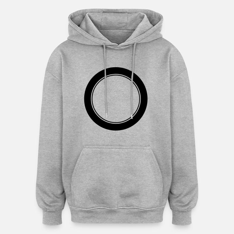 Logo / / anniversaire emblème / / équipe / / Club - Sweat à capuche oversize unisexe - gris chiné