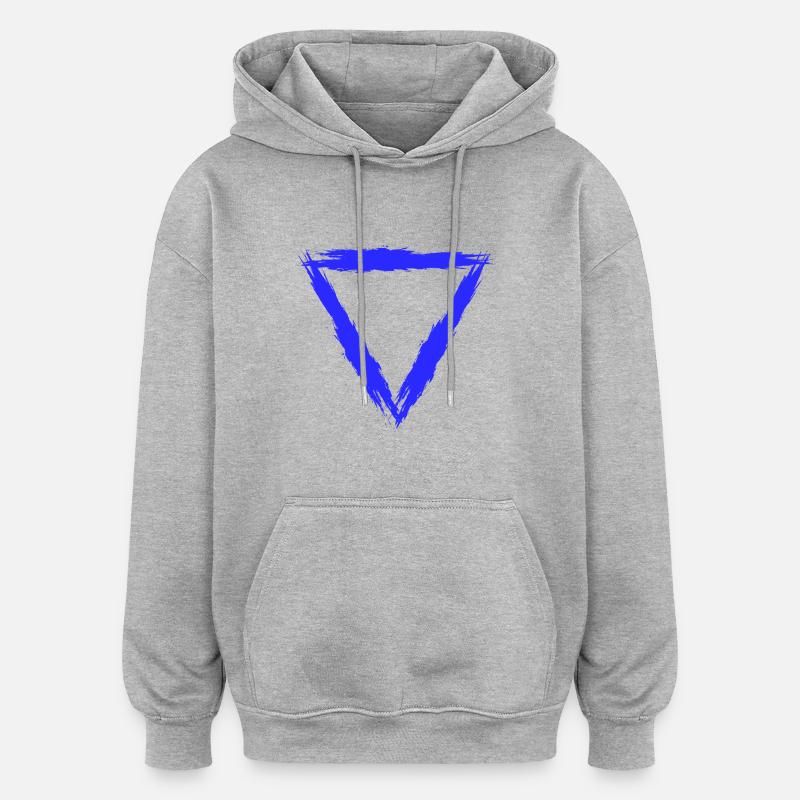 Élément symbole eau - Sweat à capuche oversize unisexe - gris chiné