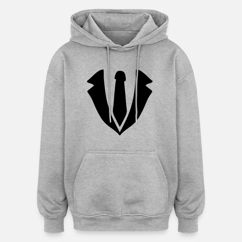 Anzug - Oversized Unisex Hoodie - Grau meliert