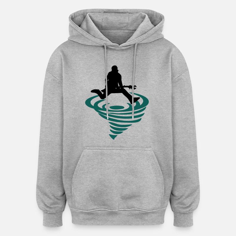 Emblème de la bascule - Sweat à capuche oversize unisexe - gris chiné