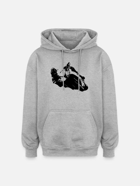 Kawasaki-Ninja-Fan - Oversized Unisex Hoodie - Grau meliert