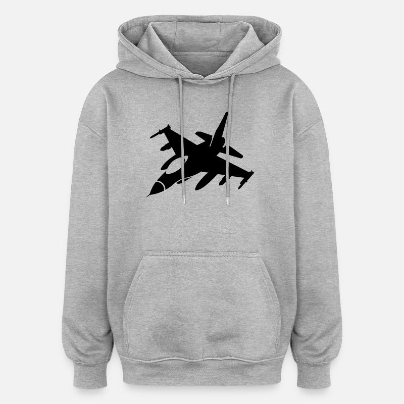 Luftwaffe - Oversized Unisex Hoodie - Grau meliert