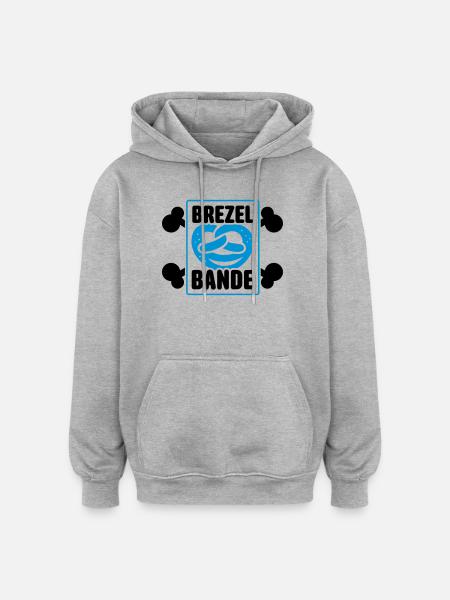 brezel bande - Oversized Unisex Hoodie - Grau meliert