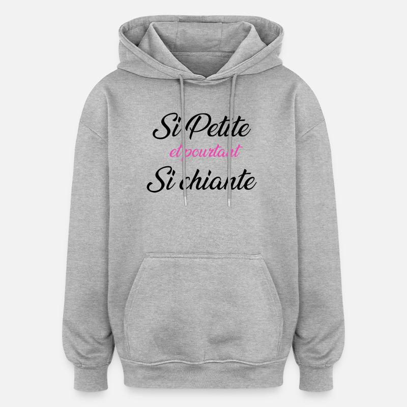 so klein und doch so langweilig - Oversized Unisex Hoodie - Grau meliert