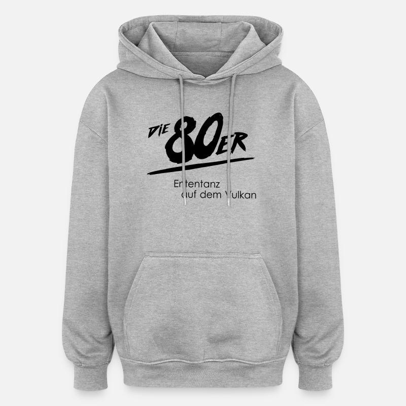 Die_80er - Oversized Unisex Hoodie - Grau meliert