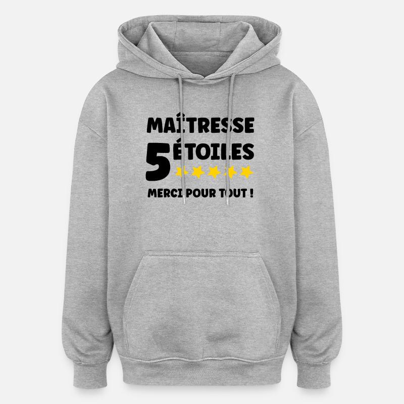 Maîtresse - Sweat à capuche oversize unisexe - gris chiné