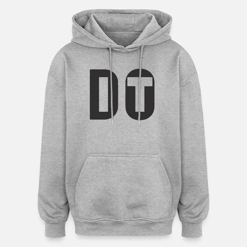 Fais-le, ne quitte pas l’obscurité - Sweat à capuche oversize unisexe - gris chiné