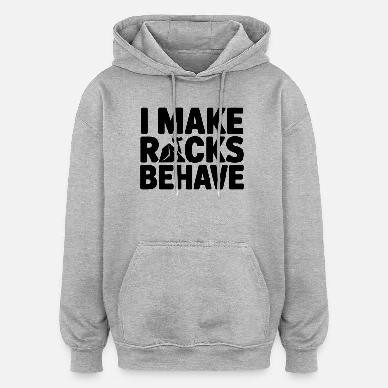 Steinmetz lustiger Spruch - Oversized Unisex Hoodie - Grau meliert