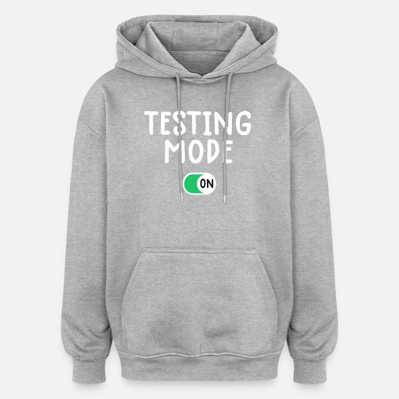 Mode test sur Graphic Tee - Sweat à capuche oversize unisexe - gris chiné
