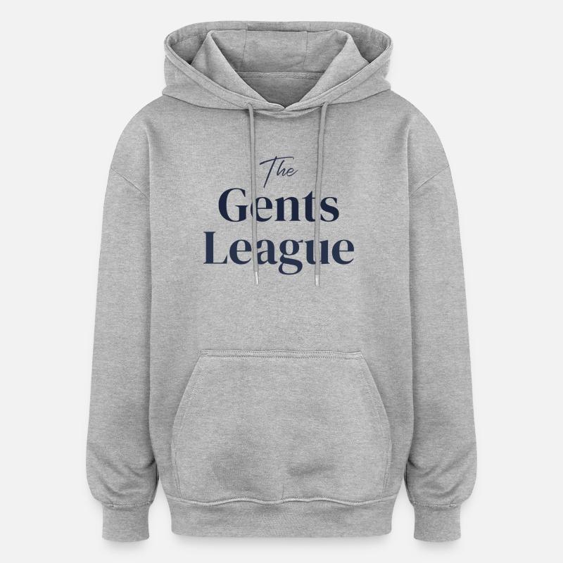 La Ligue des Hommes - Sweat à capuche oversize unisexe - gris chiné