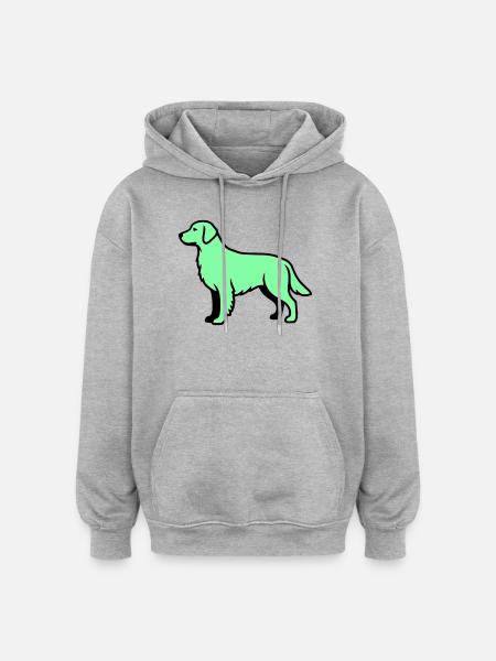 Labrador Retriever Silhouette - Oversized Unisex Hoodie - Grau meliert