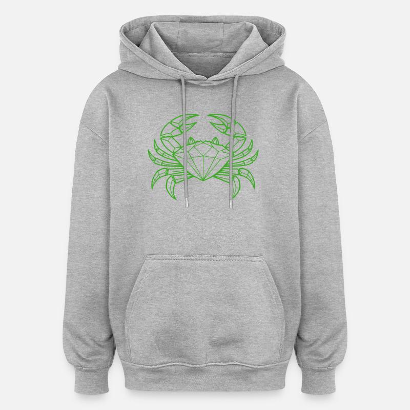 Cancer – Protection et force - Sweat à capuche oversize unisexe - gris chiné