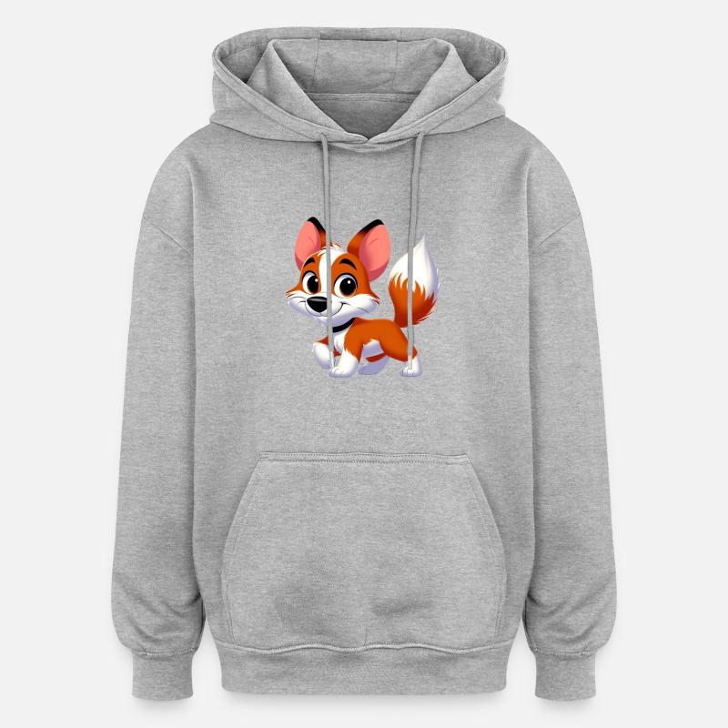 Fox Terrier 2 - Oversized Unisex Hoodie - heather grey