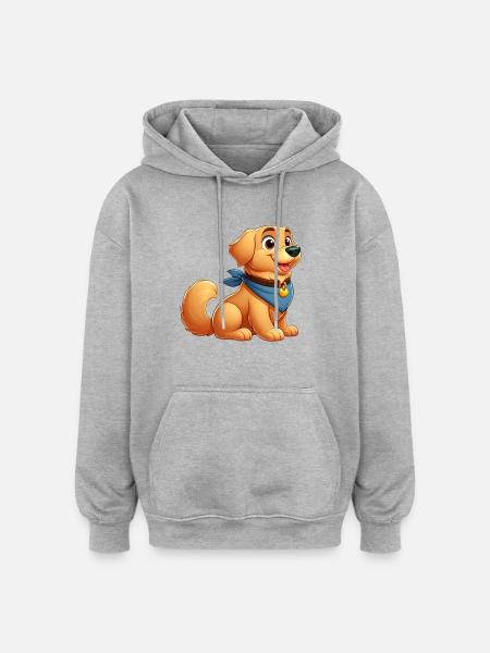 Labrador 3 - Oversized Unisex Hoodie - heather grey