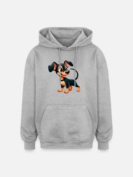 Pinscher 2 - Oversized Unisex Hoodie - heather grey
