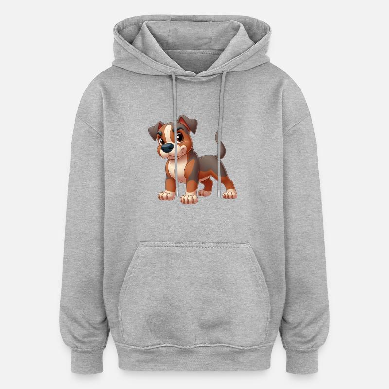 pitbull 6 - Sweat à capuche oversize unisexe - gris chiné