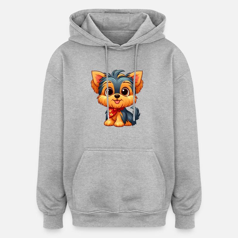 yorkshire 3 - Sweat à capuche oversize unisexe - gris chiné