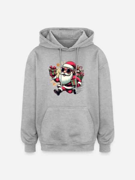 Santa Fun 10 - Oversized Unisex Hoodie - heather grey
