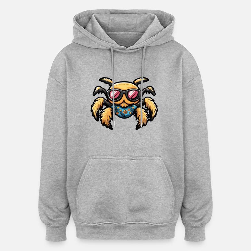 Tarantula Comic Cool Sommer - Oversized Unisex Hoodie - Grau meliert