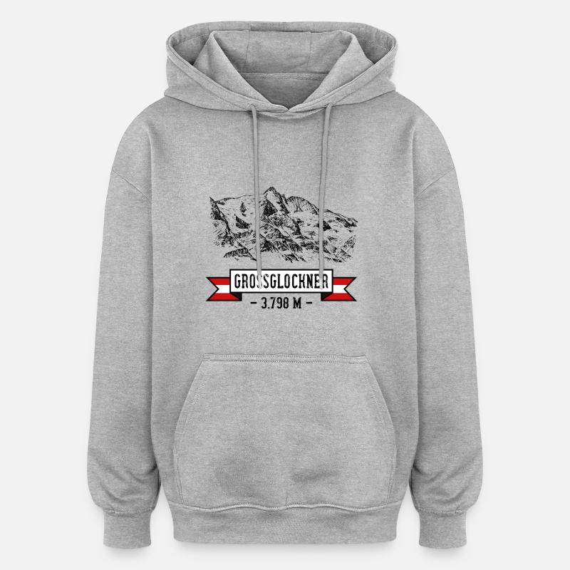 Großglockner 2023 - Oversized Unisex Hoodie - Grau meliert