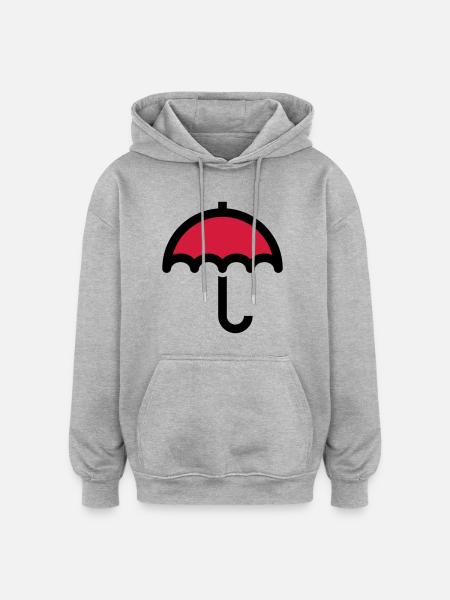 Umbrella icon symbol - Oversized Unisex Hoodie - heather grey