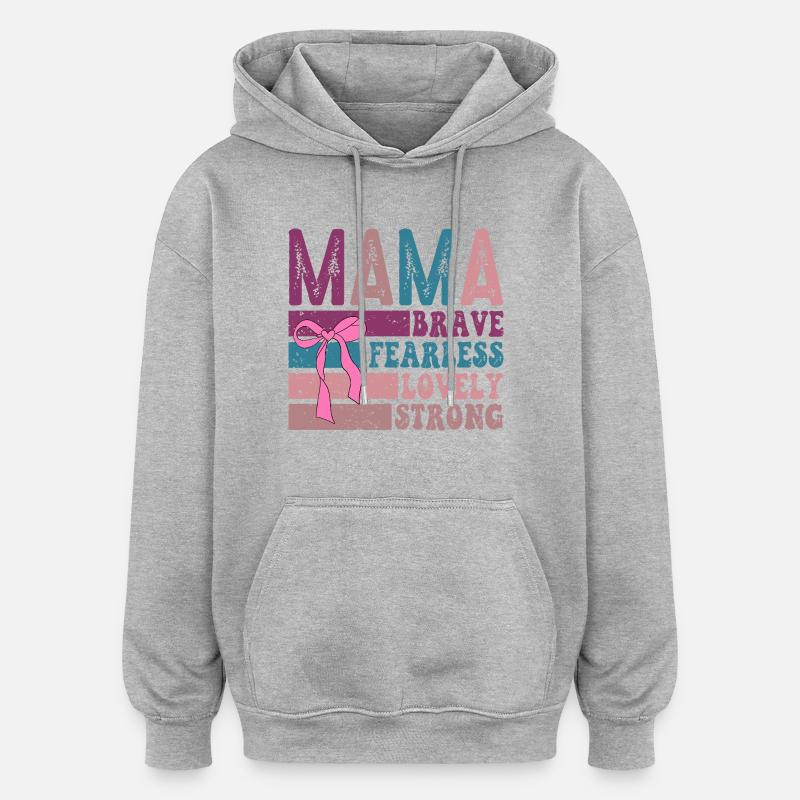 Maman - Sweat à capuche oversize unisexe - gris chiné