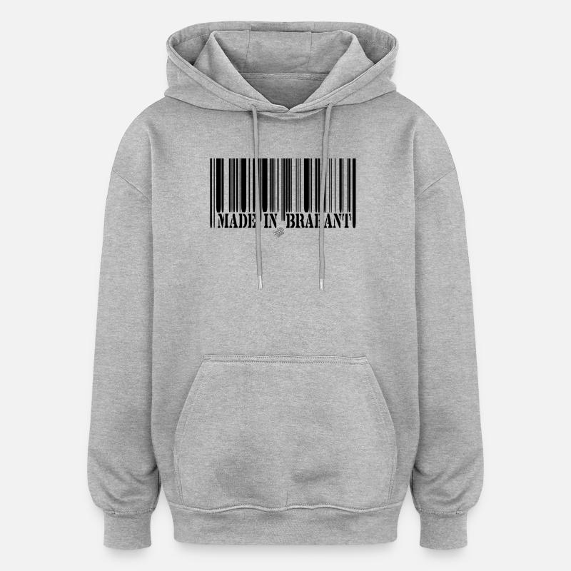 BARCODE Hergestellt in Brabant - Oversized Unisex Hoodie - Grau meliert