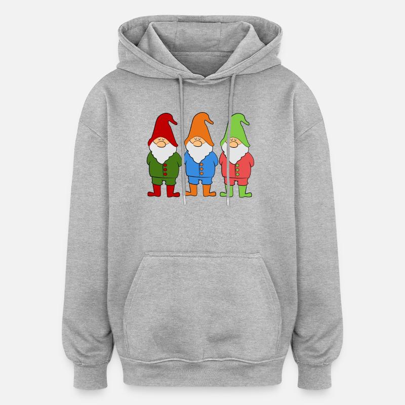 imp - Sweat à capuche oversize unisexe - gris chiné