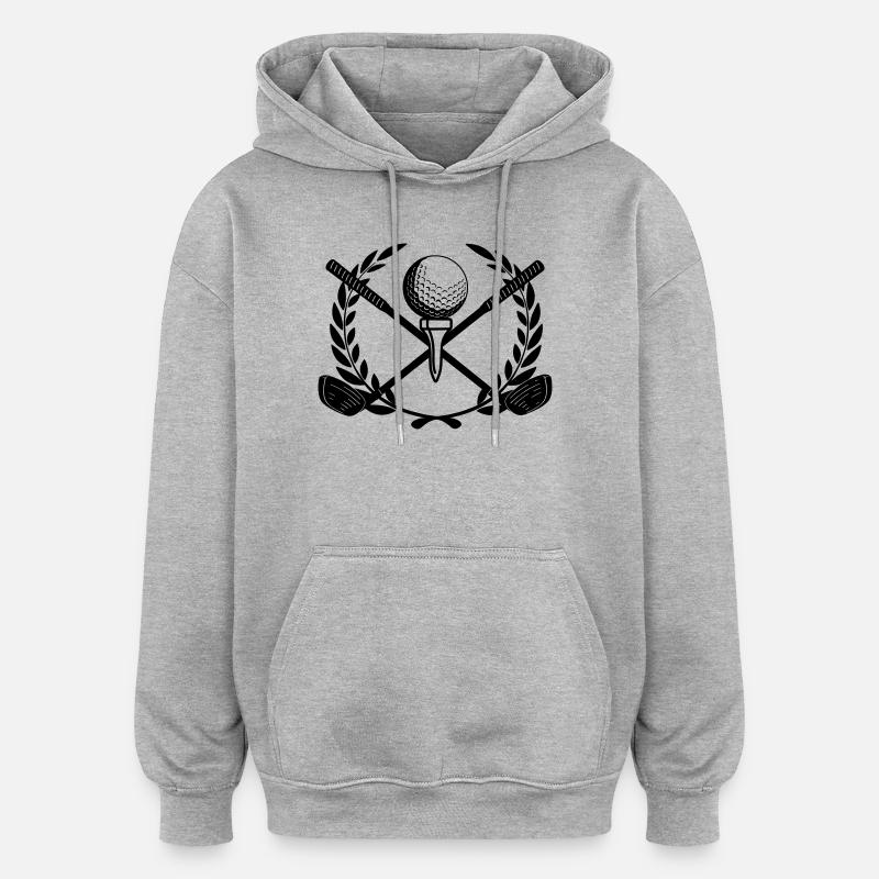 Golfin Lorbeerkranz - Oversized Unisex Hoodie - Grau meliert