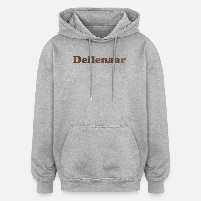 Deilenaar - Oversized Unisex Hoodie - Grau meliert