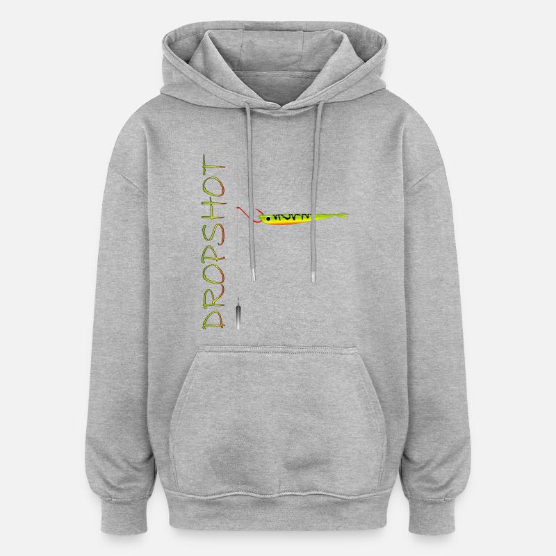 DropShot 1 - Sweat à capuche oversize unisexe - gris chiné