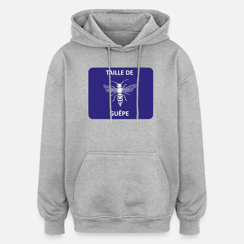 Taille de guêpe - Sweat à capuche oversize unisexe - gris chiné