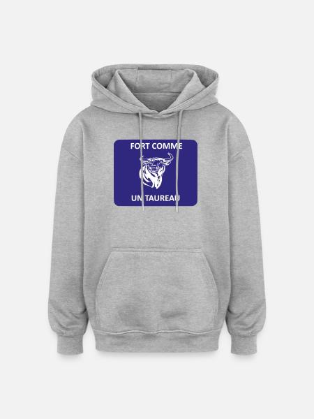 Strong as a bull - Oversized Unisex Hoodie - heather grey