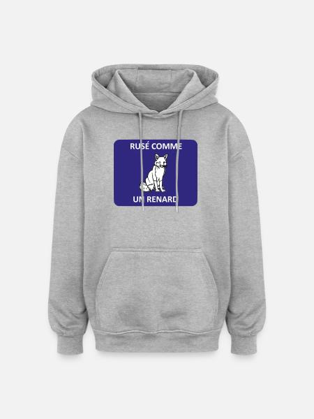 Cunning as a fox - Oversized Unisex Hoodie - heather grey