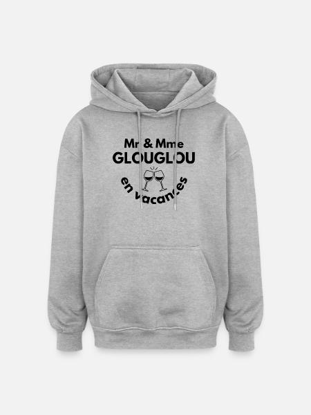 on holiday, summer holidays, seaside holidays - Oversized Unisex Hoodie - heather grey