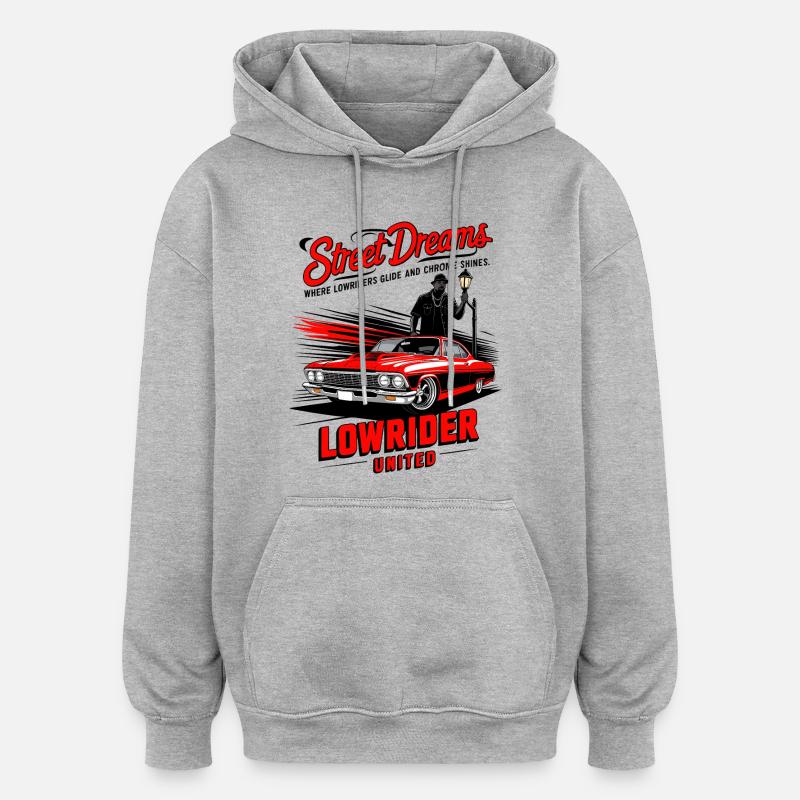 Lowrider Auto - Sweat à capuche oversize unisexe - gris chiné