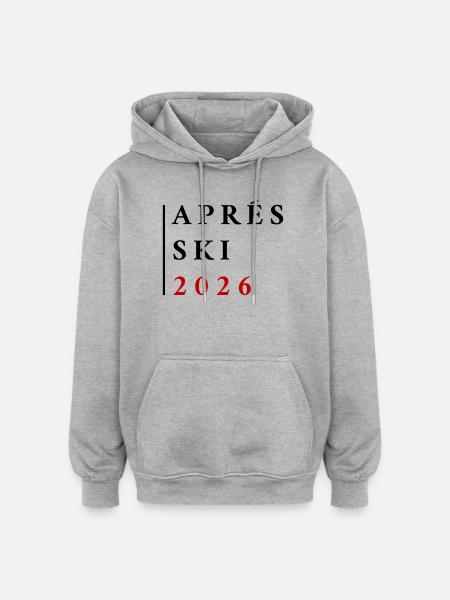 Après-ski 2026 - Oversized Unisex Hoodie - heather grey
