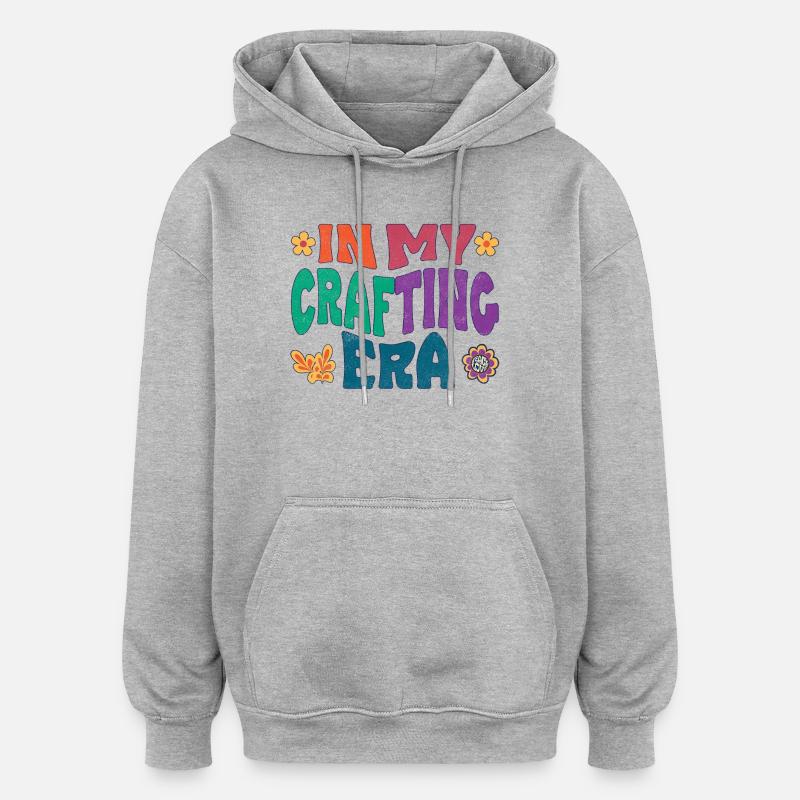 À l’époque de l’artisanat - Sweat à capuche oversize unisexe - gris chiné