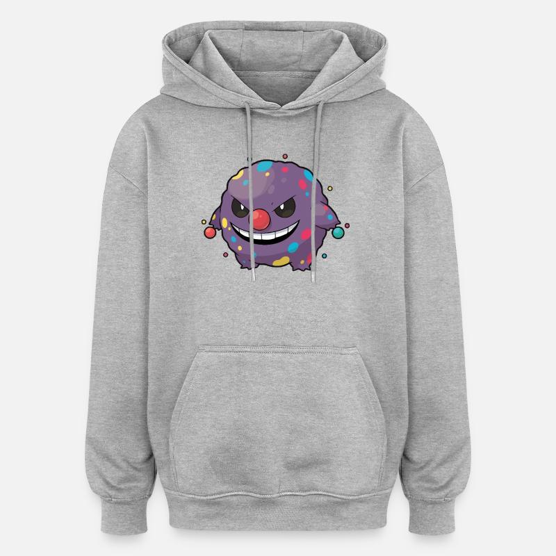 Coraigen - Sweat à capuche oversize unisexe - gris chiné